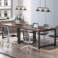 LITTLE TREE 63" Modern Executive Office Desk Brown/Black
