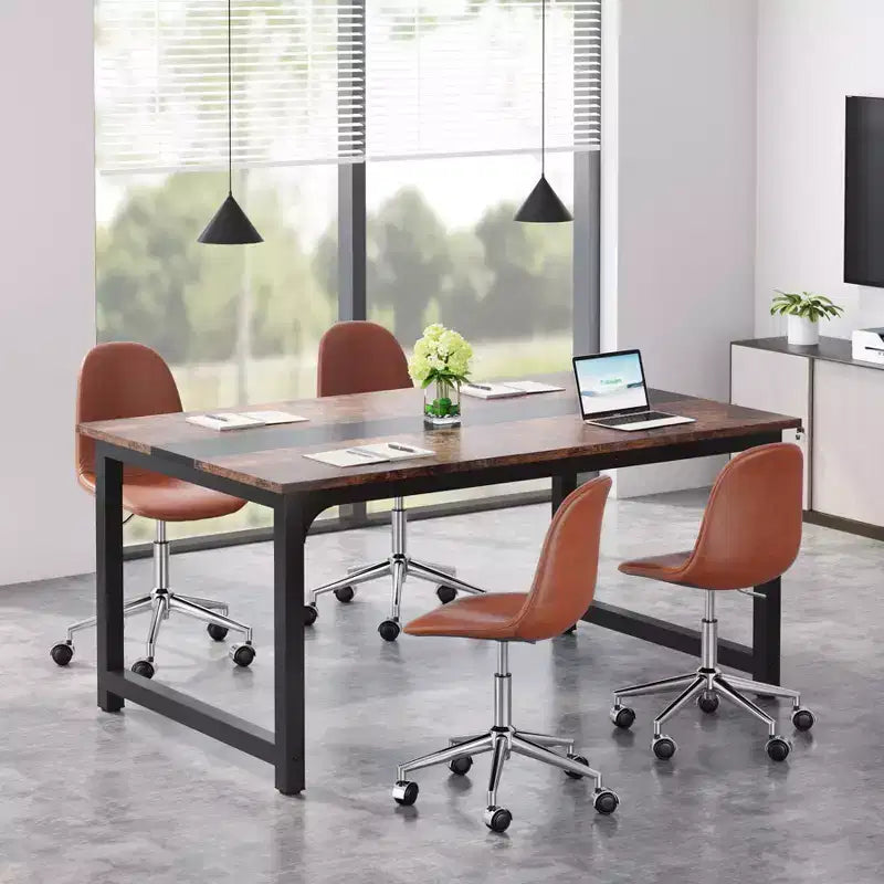Scrivania direzionale marrone/nera 63", 1 persona