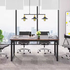 Scrivania direzionale marrone/nera 63", 1 persona