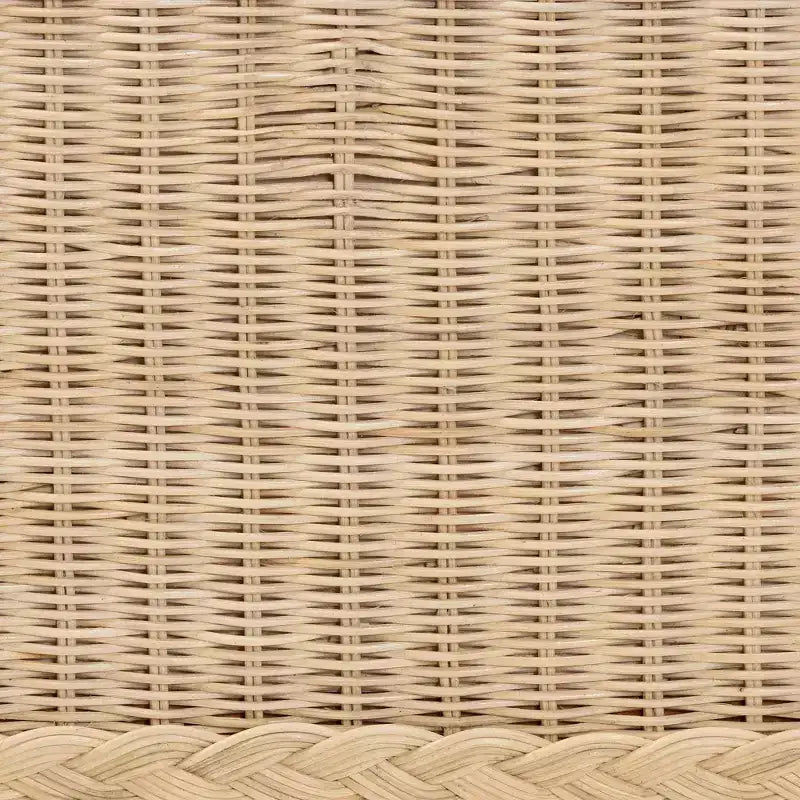 Letto matrimoniale Queen in rattan sbiancato dal sole – Stile Japandi, 2 posti letto