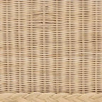 Letto matrimoniale Queen in rattan sbiancato dal sole – Stile Japandi, 2 posti letto