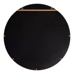 Specchio da parete rotondo nero/oro, 30", a parete, per 1 persona