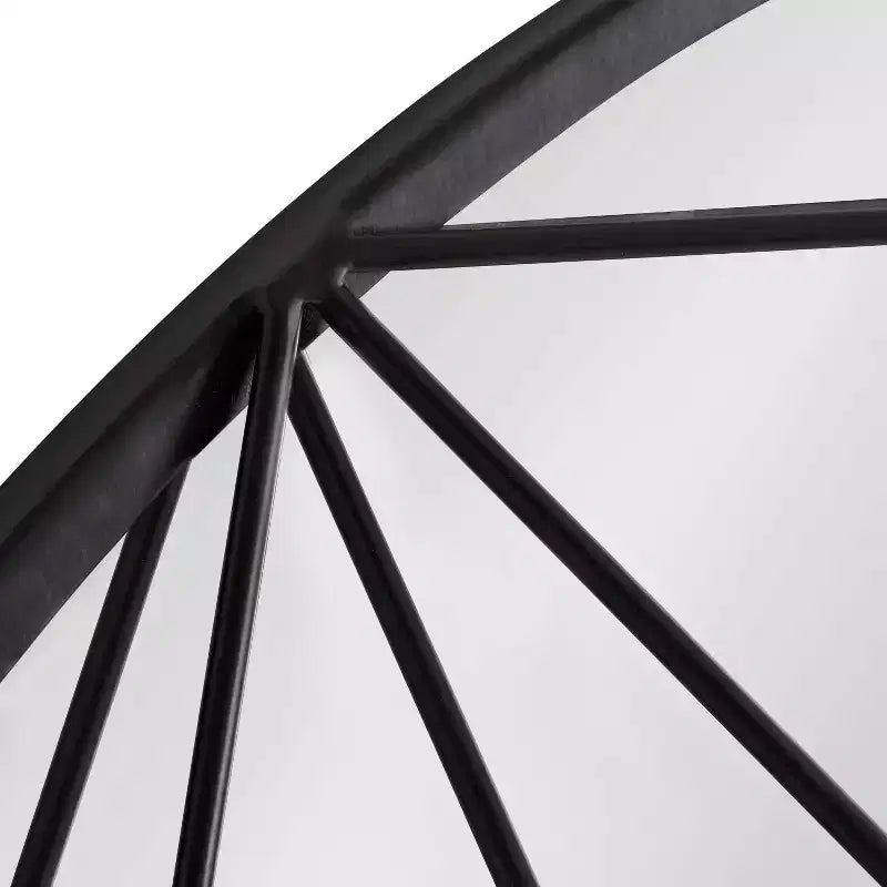 Specchio da parete rotondo nero/oro, 30", a parete, per 1 persona