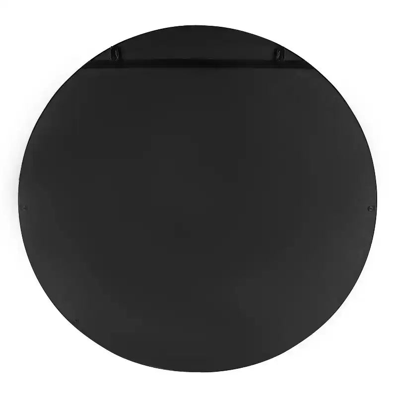 Specchio da parete rotondo nero/oro, 30", a parete, per 1 persona
