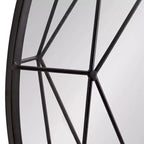 Specchio da parete rotondo nero/oro, 30", a parete, per 1 persona