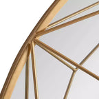 Specchio da parete rotondo nero/oro, 30", a parete, per 1 persona