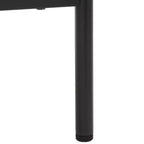 Comodino nero/nero a 1 cassetto con ripiano aperto, singolo