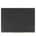 Comodino nero/nero a 1 cassetto con ripiano aperto, singolo