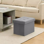 Panca ottomana pieghevole in velluto da 40,6 cm – Beige / Grigio / Rosa, posto singolo