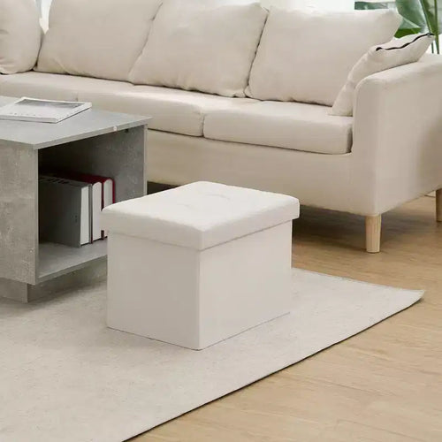 Panca ottomana pieghevole in velluto da 40,6 cm – Beige / Grigio / Rosa, posto singolo