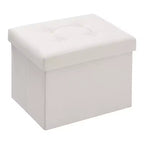 Panca ottomana pieghevole in velluto da 40,6 cm – Beige / Grigio / Rosa, posto singolo