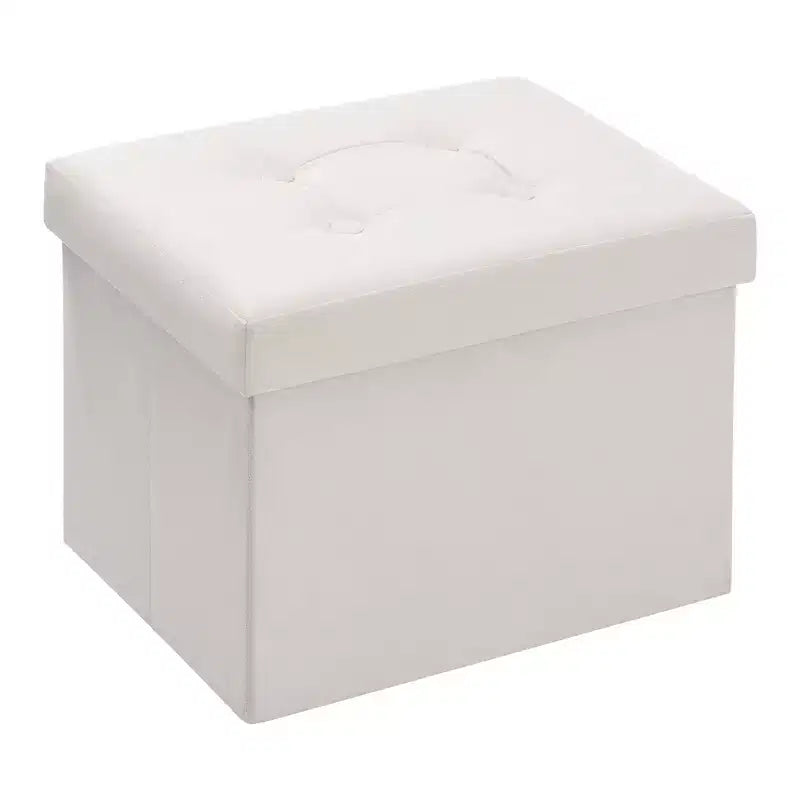 Panca ottomana pieghevole in velluto da 40,6 cm – Beige / Grigio / Rosa, posto singolo