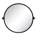Specchio da parete rotondo basculante nero opaco, 66 cm – 1 Persona