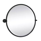 Specchio da parete rotondo basculante nero opaco, 66 cm – 1 Persona