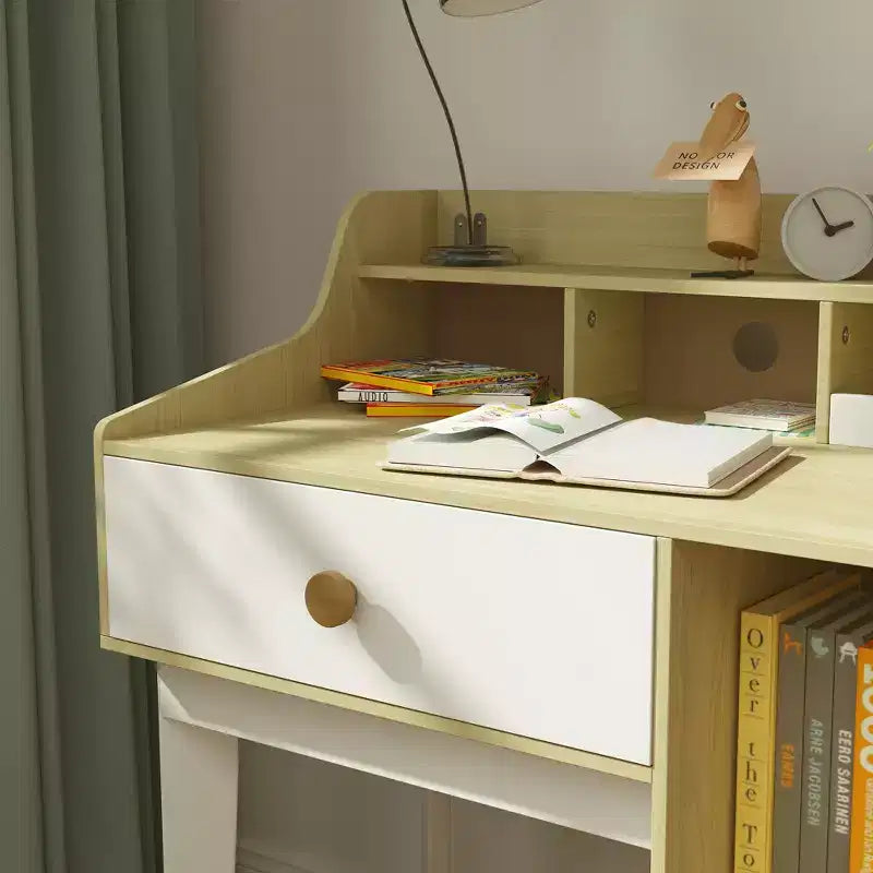 Scrivania e sedia bianche per bambini con cassetto portaoggetti, per bambini di 3-10 anni, 1 bambino