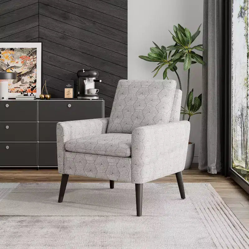 Handy Living Allyson Mid-Century Modern Small Space Armchair