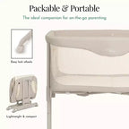 Culla pieghevole portatile grigio scuro/grigio perla, 1 bambino, 0-6 mesi