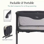 Culla pieghevole portatile grigio scuro/grigio perla, 1 bambino, 0-6 mesi