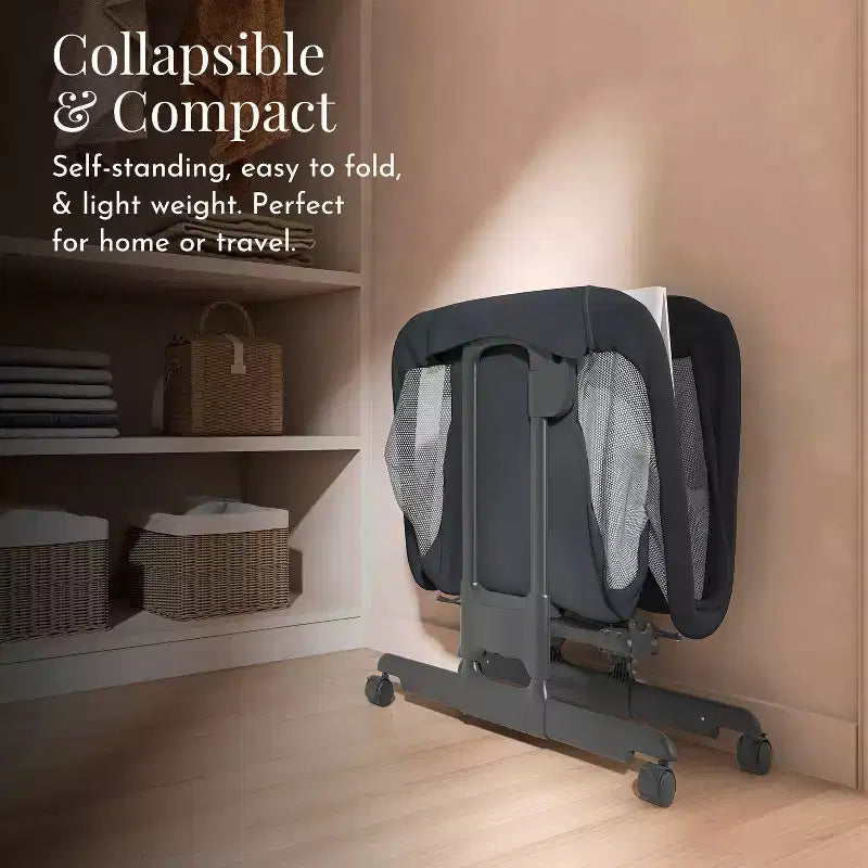 Culla pieghevole portatile grigio scuro/grigio perla, 1 bambino, 0-6 mesi
